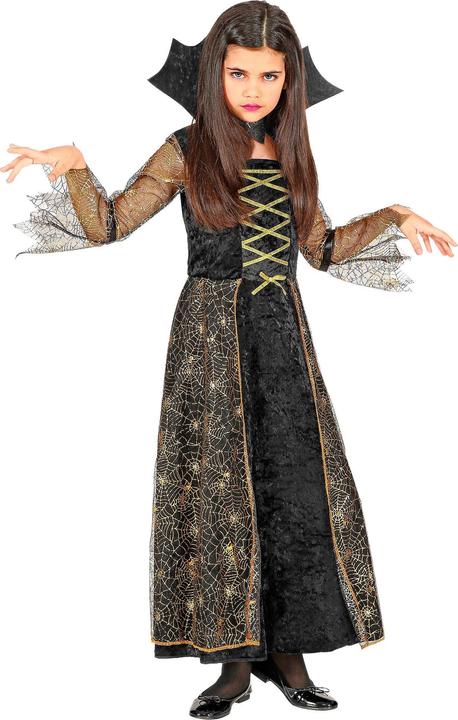 Actual product image Widmann Spiderella Costume: Dress And Collar (134, 140)