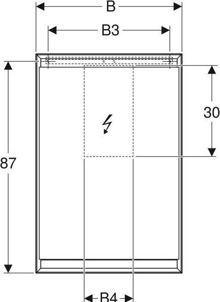 Produktbild Geberit ONE Spiegelschrank mit ComfortLight, 1 Tür, Aufputzmontage,weiss/Aluminium, 60x90cm, 505.81 (60 x 90 cm)
