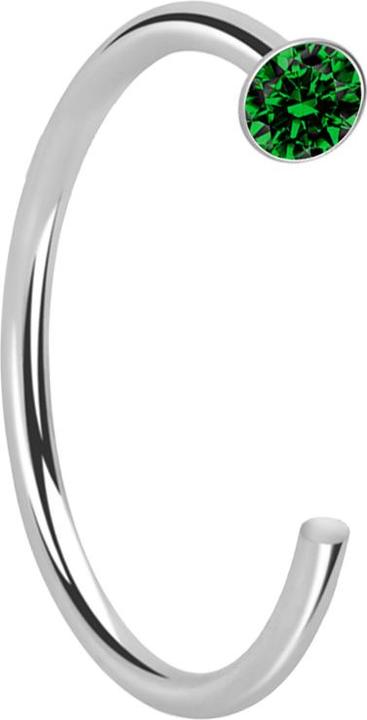 Immagine prodotto Star Piercing Nasenring offen silber Kristall grün (senza ottone, Argento 925)