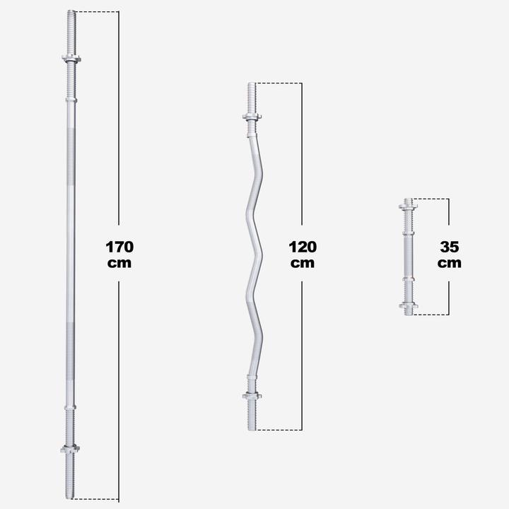 Actual product image Gorilla Sports Barbell set (4 x 1.25 kg, 4 x 2.5 kg, 2 x 5 kg, 2 x 10 kg, 2 x 15 kg)