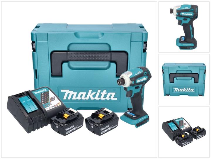 Produktbild Makita DTD 172 RGJ Akku Schlagschrauber 18 V 180 Nm 1/4" Brushless + 2x Akku 6,0 Ah + Ladegerät + (Akkubetrieb)