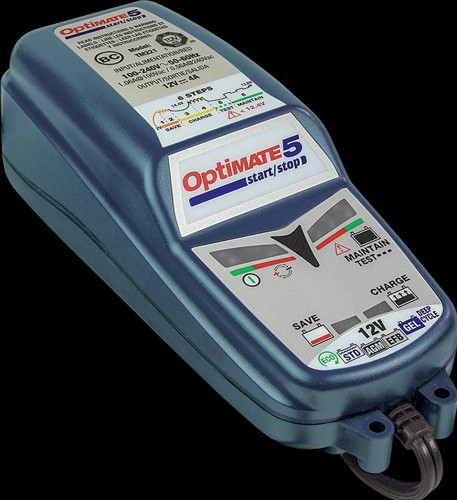 Actual product image Super B OptiMate charger 5A/14.4V for starter batteries