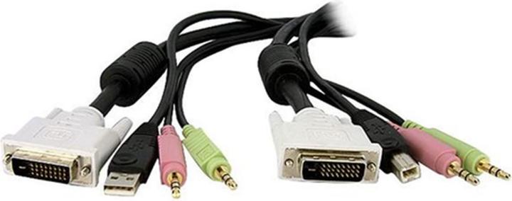 Produktbild StarTech 3 m 4-in-1 USB Dual Link DVI-D KVM-Switchkabel mit Audio und Mikrofon