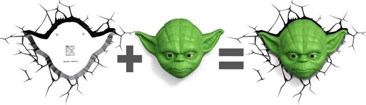 Produktbild 3DLightFX Star Wars - Yoda - 3D LED Leuchte 21 cm