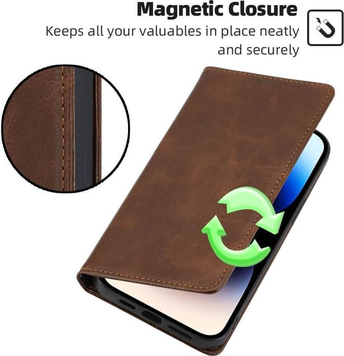 Actual product image Cover-Discount Google Pixel 7a - Stand Flip Case Cover brown (Google Pixel 7a)