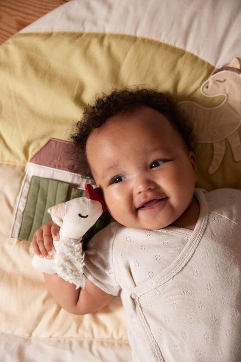 Actual product image Filibabba Linen rattle - Chicken