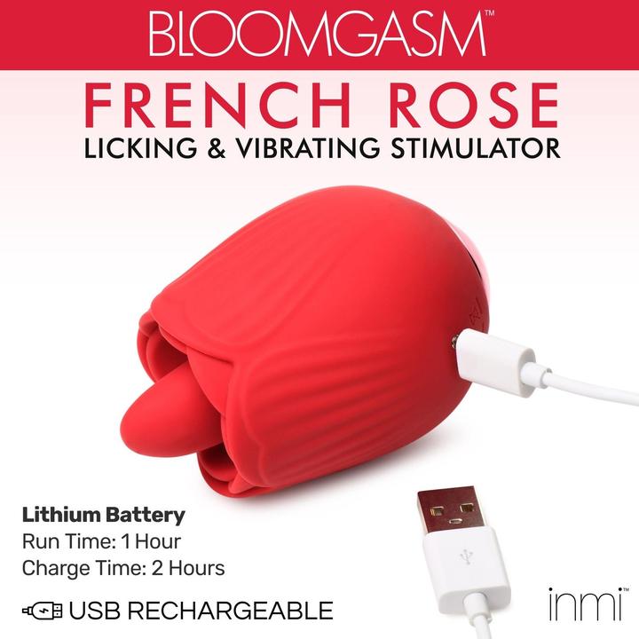 Produktbild Frisky BLOOMGASM French Rose Leck und Vibrationsstimulator Rot