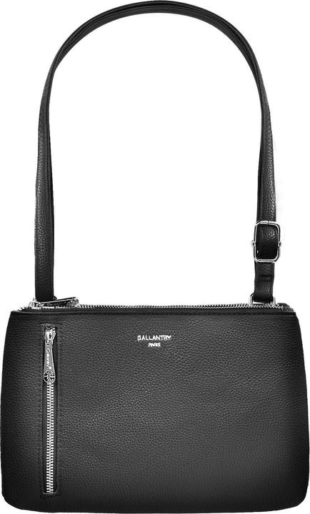 Gallantry Schwarze Handtasche aus genarbtem