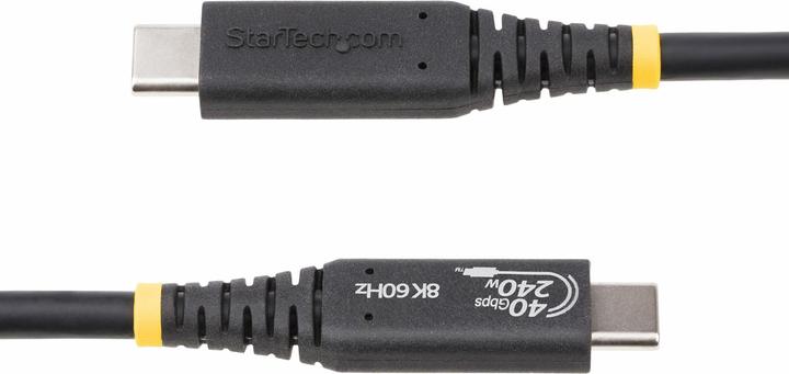 Produktbild StarTech com 50cm USB4 Kabel, USB-IF Zertifiziertes USB-C Kabel, 40Gbps Datenübertragung, 240W Power (0.50 m, USB 4.0, 240 W)