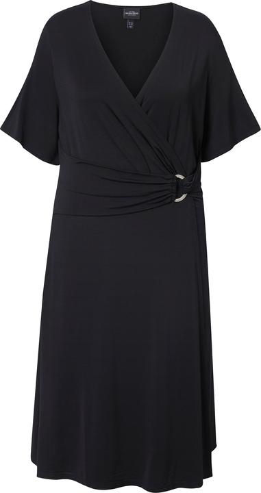 Produktbild Ulla Popken Slinkykleid, Drapierung, V-Ausschnitt, Flügel-Halbarm (50, 52)