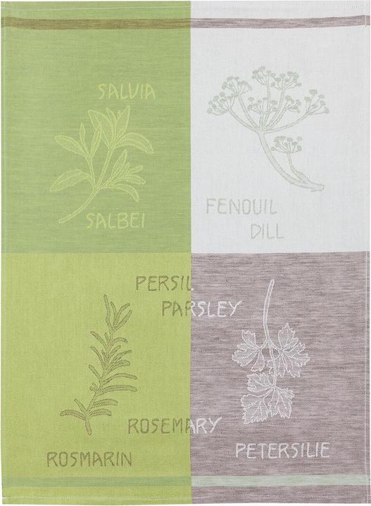 Image du produit Kracht Lot de 3 torchons en lin mélangé Herbes de cuisine (50 x 70 cm)