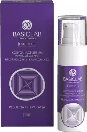 Actual product image BasicLab Esteticus Corrective Serum With Retinal 0.07%. Phytosphingosine And Carnosine 2.0 Reduction (30 ml)
