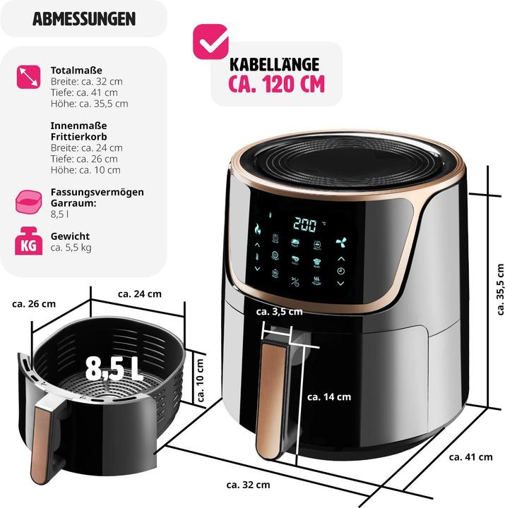 Image du produit tectake Friteuse à air chaud Mika