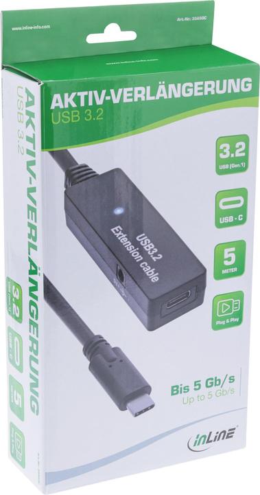 Produktbild InLine USB 3.2 Gen.1 Aktiv-Verlängerung (5 m, USB 3.2 Gen 1)