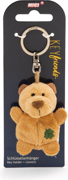 Actual product image Magni NICI Schlüsselanhänger Bär beige mit Kleeblatt 5cm