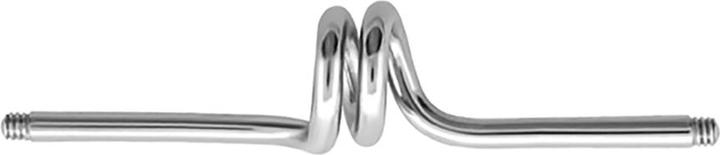 Star Piercing Barbell-Stab silber twister (ohne Messing, Chirurgenstahl 316L)