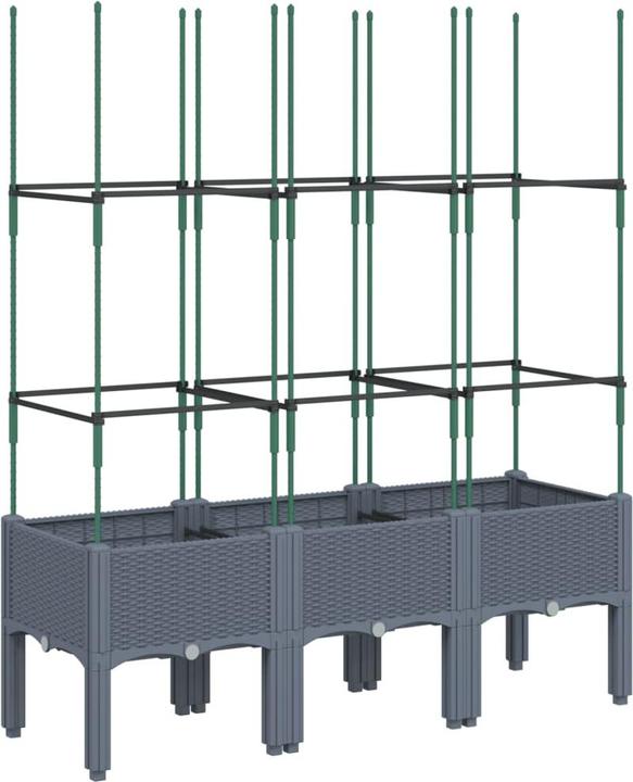 Produktbild VidaXL Pflanzkübel mit Rankgitter PP