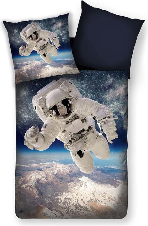 Traumschlaf Astronaut Weltall (Duvetbezug, 155x220 cm + 80x80 cm)