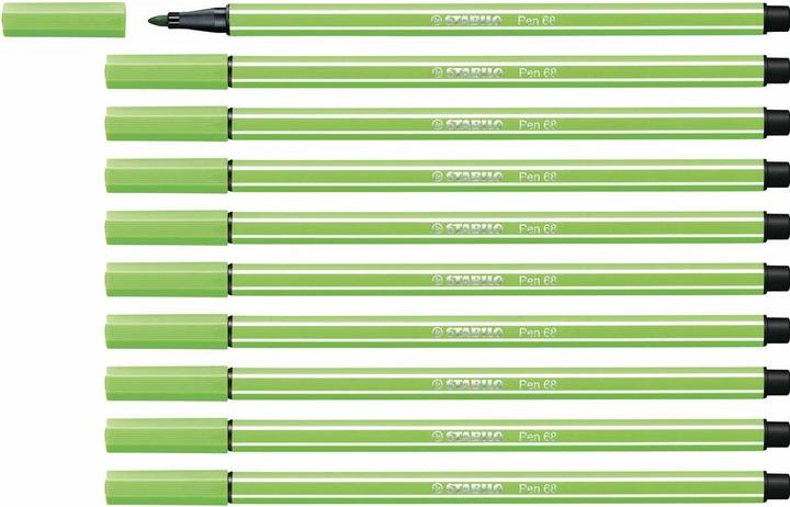 Etichetta energetica STABILO Pennarello premium - Pen 68 - confezione da 10 - verde foglia (Verde foglia, 10 x)