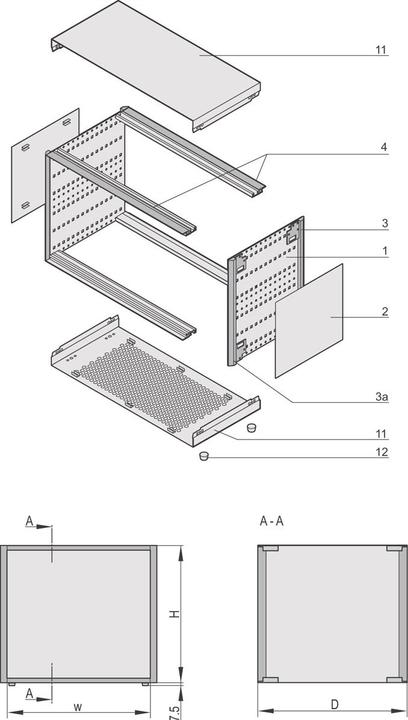 Produktbild Schroff ratiopacPRO Gehäuse - RATIOP.PRO FB 3HE 63TE 315T