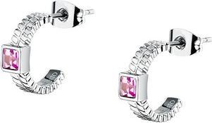 Morellato Steel Earrings With Fuchsia Crystals Gioia Savy43