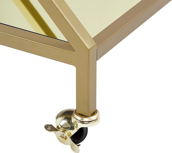 Produktbild Beliani Servierwagen Metall gold Spiegeleffekt 2 Etagen IVERA