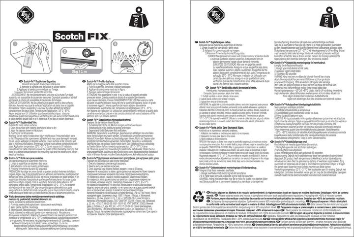 Nutritional values and ingredients Scotch Mounting Tape -Fix, 10 mm x 2 m, White (10 mm)