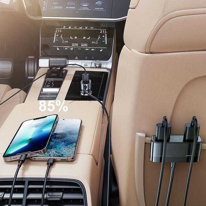Immagine prodotto Joyroom Caricabatterie da auto veloce con cavo di prolunga 45W 5 x USB-A nero (JR-CL03 Pro)