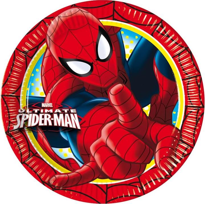 Actual product image Spiderman Disposable Plates (Pack of 8) (8 x)