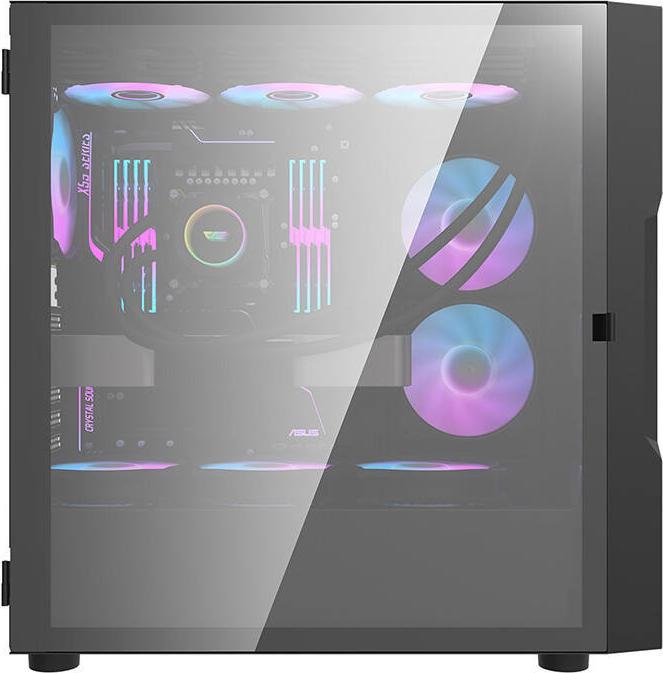 Actual product image Darkflash Tech DK431 Glass Computer Case + 4 fans (black) (E-ATX, ATX)