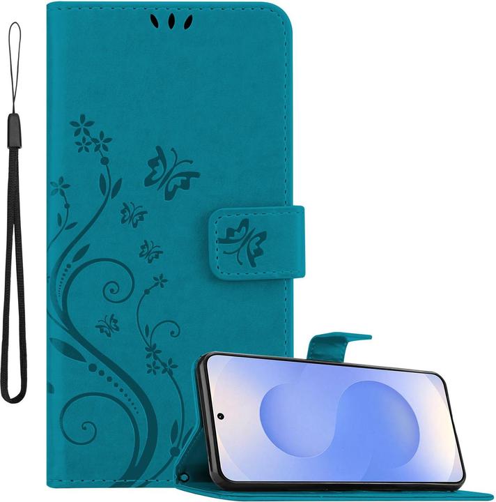 Cadorabo Hülle für Samsung Galaxy S25 mit Blumen Muster (Samsung Galaxy S25)