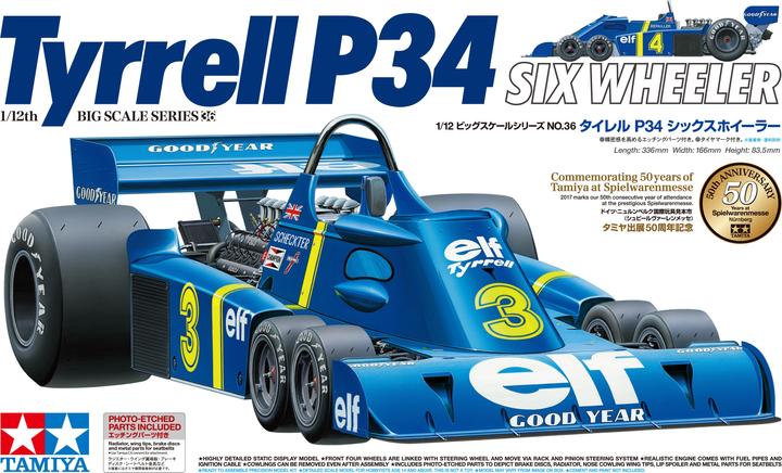 Actual product image Tamiya Tyrrell P34 Six Wheeler (with PE Parts)