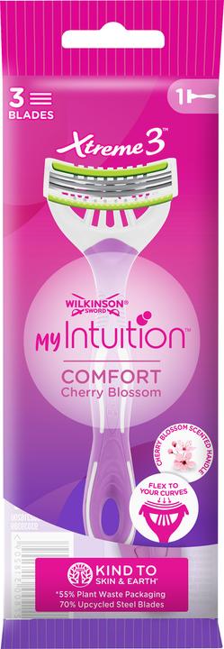 Actual product image Wilkinson My Intuition Xtreme 3 Comfort Cherry Blossom Razor