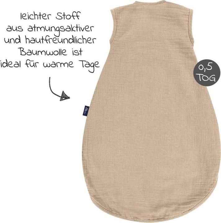 Produktbild Alvi Schlafsäcke Sommer-Schlafsack Sommertraum Light Mull - GRATIS (90 cm, 0.5 TOG)