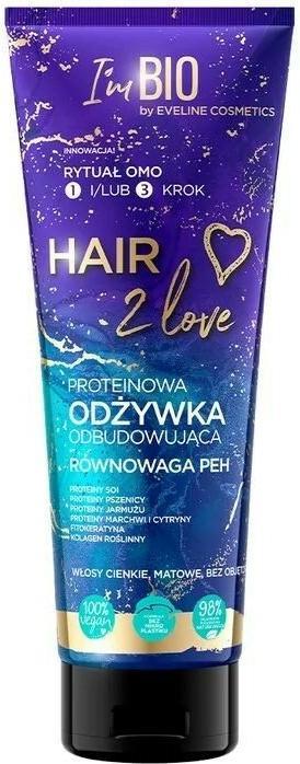 Actual product image Eveline Hair 2 Love Protein Reconstruction Conditioner For Thin And Flat Hair 250ml (250 ml)