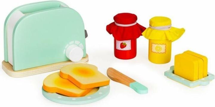 Produktbild EcoToys Sandwichtoaster aus Holz mit Zubehör 11-tlg.