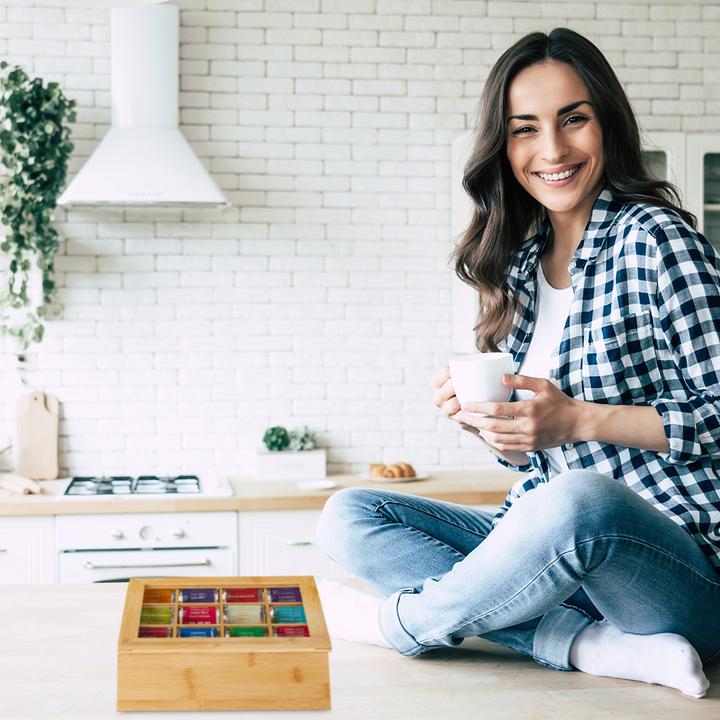 Actual product image Relaxdays Tea box bamboo