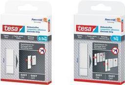 Produktbild tesa Powerstrips für Tapete & Putz, 0,5kg Halteleistung, 9x doppelseitige Klebestreifen