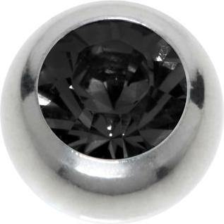 Bijouteria Piercingverschluss (Edelstahl, Kristall)