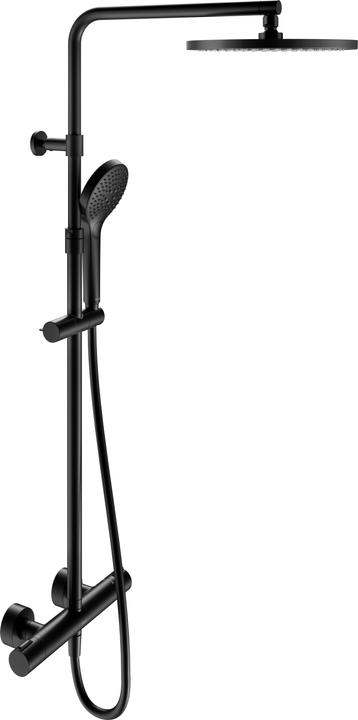Produktbild Keuco Thermostat-Brausemischer PLAN BLUE AP, mit Kopfbrause schwarz matt