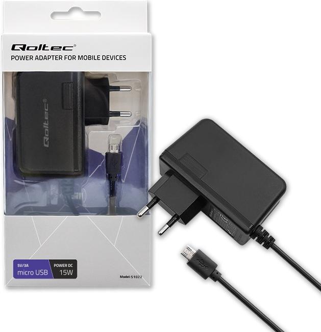 Image du produit Qoltec 51022 Chargeur 15W 5V 3A microUSB (15 W)