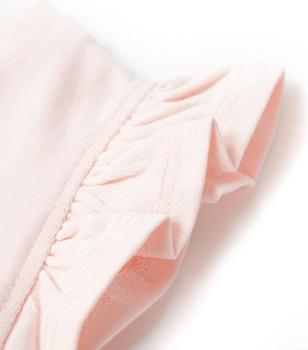 Immagine prodotto VidaXL Maglietta da bambino con maniche a balze rosa pallido 128.Materiale (128)