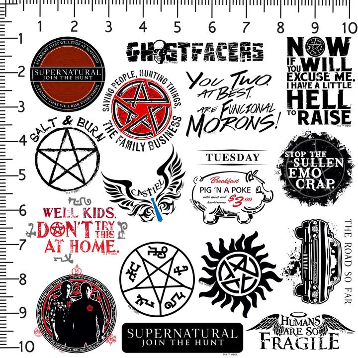 Actual product image Supernatural Deluxe Assorted Designs Stickers (Pack of 100)