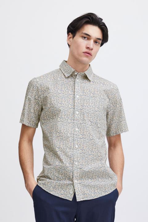 Casual Friday CFAnton SS AOP leaves shirt 20505069