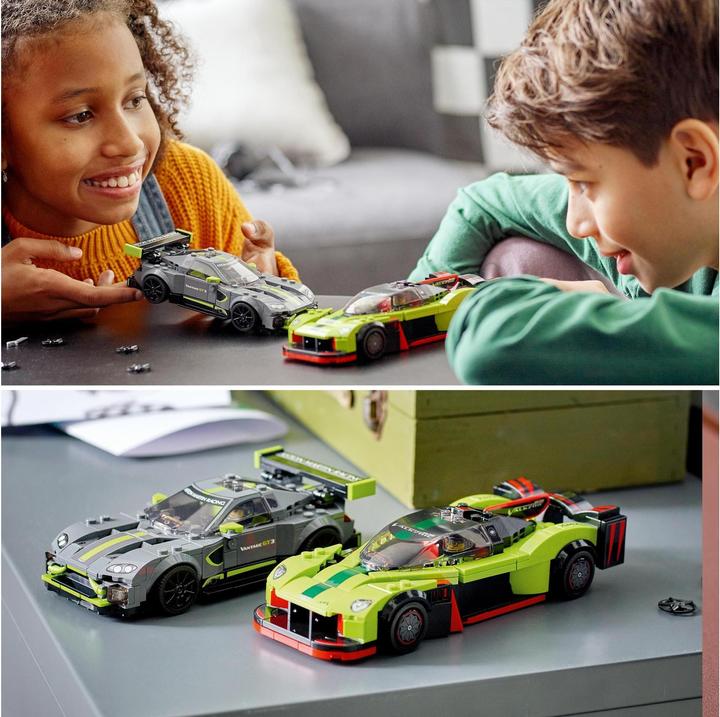 Produktbild LEGO Aston Martin Valkyrie AMR Pro & Aston Martin Vantage GT3 (76910, LEGO Speed Champions)