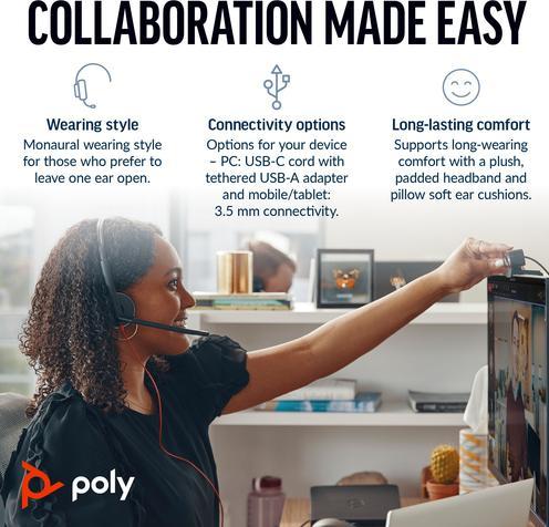 Produktbild Poly BW 5210 USB-C HS +3.5MMP (Kabelgebunden, USB-A)
