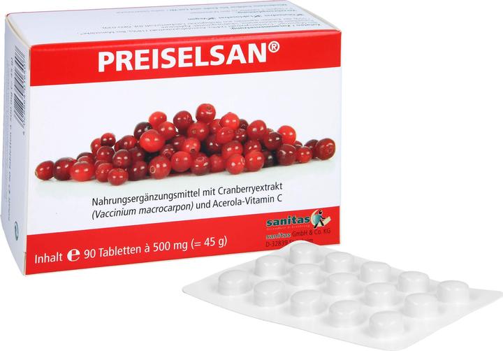 Produktbild Preiselsan mit Cranberry-Extrakt Tablette (90 Stück, Tabletten, 80 g)