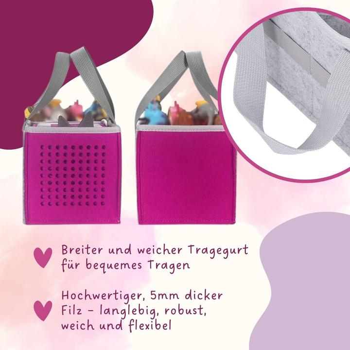 Produktbild Hermex Aufbewahrungstasche für Hörspielbox und Figuren Organizer-Tasche für Hörspiel Pink