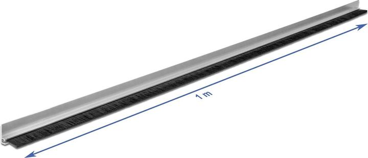 Produktbild Delock Bürstenstreifen 20 mm mit Alu-Profil gewinkelt (Filzgleiter, 1 Stück)