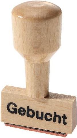 Produktbild Markenlos Textstempel Amos Gebucht Braun